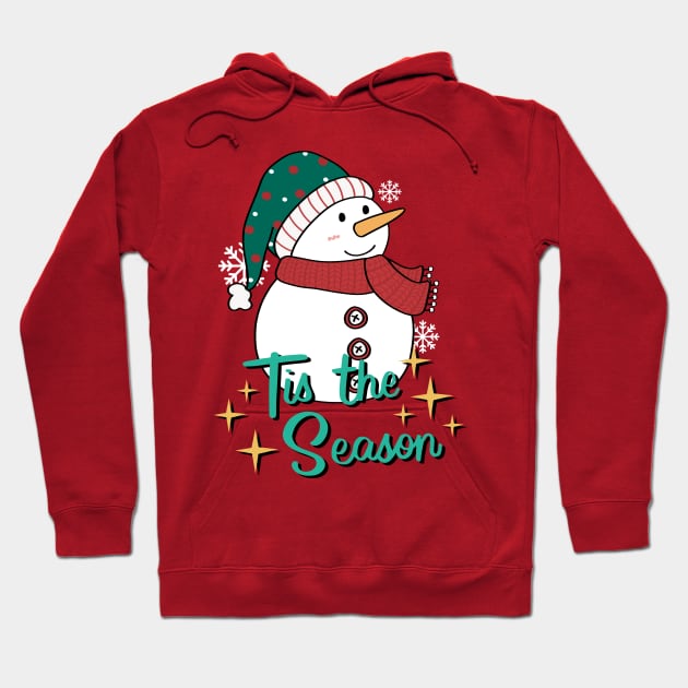 Cute Snowman waiting for Christmas Hoodie by hanabiprints